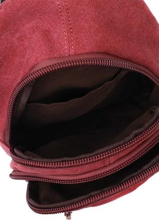 Чоловіча стильна сумка через плече з ущільненою спинкою vintage 22175 бордовий4 фото