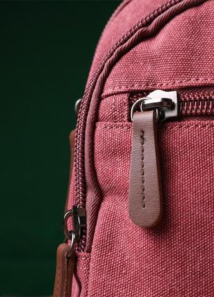 Чоловіча стильна сумка через плече з ущільненою спинкою vintage 22175 бордовий9 фото