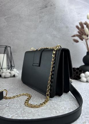 Женская сумка черная pinko gold сумочка женская на плечо в подарочной упаковке3 фото