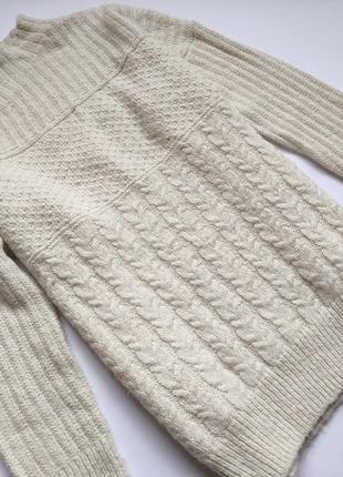 Теплый удлиненный свитер альпака