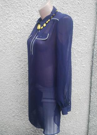 Новая блузка,удлиненная рубаха,туника(прозрачная),платье.2 фото