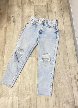 Базовые джинсы мом от pull &amp; bear, размер 40
