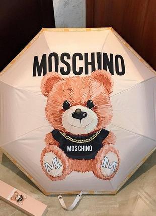 Парасолька moschino, брендова парасоля жіноча,зонт,тренд6 фото