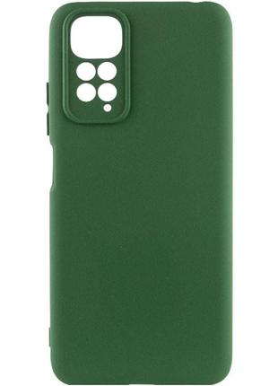 Чохол silicone cover lakshmi full camera (a) для xiaomi redmi note 11 (global) / note 11s full camera, зелений/dark green