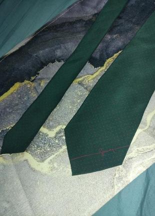 Классический винтажный шелковый галстук в горошек givenchy