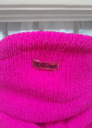 Теплый ярко-розовый шарф-бафф сноуборд лыжи2 фото
