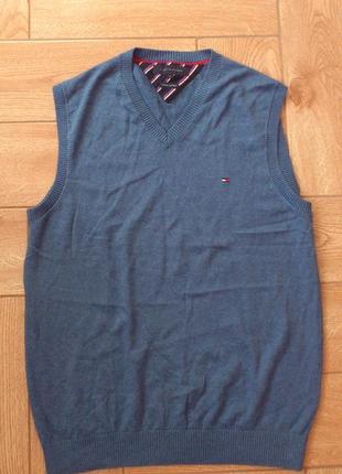 Жилетка мужская хлопковая кашемировая tommy hilfiger vest жилет чоловічий бавовняний р.м🇺🇸🇨🇳