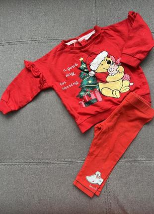 Свитшот с рюшами и лосины disney кофта худи байка и лосины