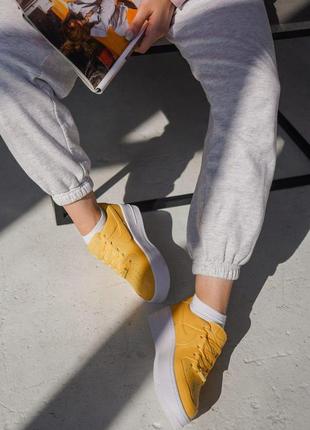 Nike air force шикарні жіночі кросівки в жовтому кольорі (36-40)😍7 фото