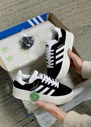Жіночі кросівки adidas gazelle bold platform люкс якість