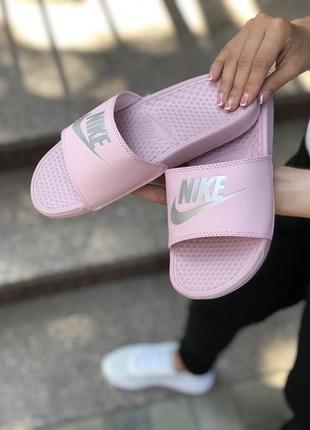 Шикарные шлепанцы nike pink шлепки сланцы шльопанці шльопки2 фото