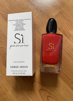 Женские духи giorgio armani si passione (тестер) 100 ml.