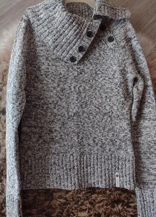 Меланжевий котоновий светр на розмір  xs-s