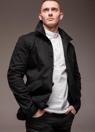 Черная мужская куртка пиджак на пуговицах "jacket"