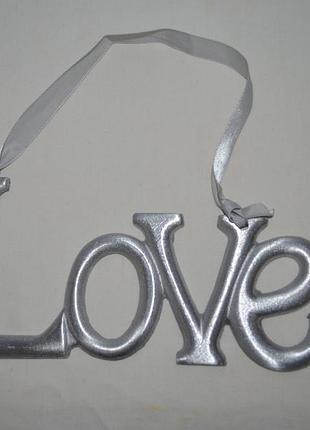 Фірмовий напис металевий декор напис любов love