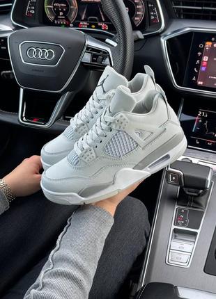 😍новинка😍 жіночі кросівки air jordan 4 retro gray white