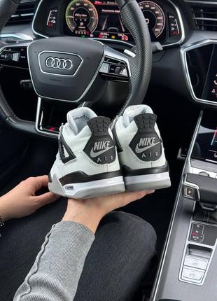 Женские кроссовки nike air jordan 4 retro / найк аир джордан высокие серые4 фото