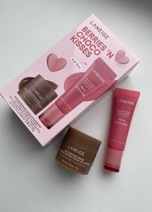 Идеальный лимитированный набор для губ laneige berries 'n choco kisses set