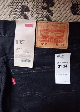 Брендові фірмові демісезонні зимові джинси levi's 505,оригінал із сша,нові з бірками,розмір 31-32/34.6 фото