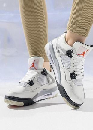 Жіночі кросівки nike air jordan 4 retro / найк аір джордан високі1 фото