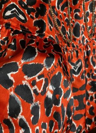 Атласное платье, леопардовый принт с цепочкой от river island8 фото