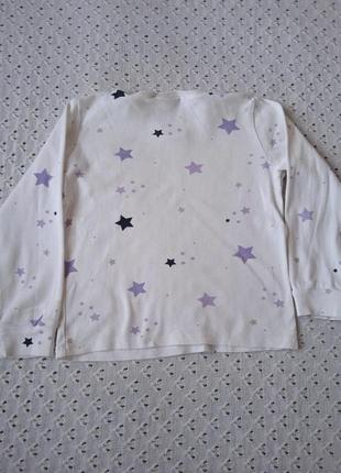 Пижама h&amp;m для девочки тоненькая хлопковая пижамка со звездочками комплект для сна из хлопка5 фото