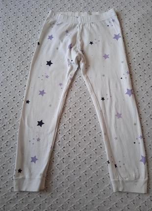 Пижама h&amp;m для девочки тоненькая хлопковая пижамка со звездочками комплект для сна из хлопка8 фото