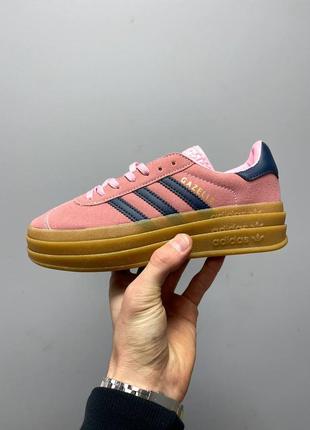 Женские кроссовки adidas gazelle bold platform люкс качество