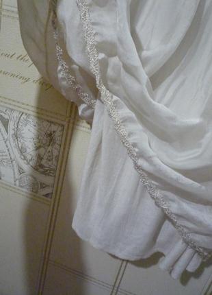 Italy шикарна шовкова блуза майка, стиль бохо прованс вінтаж шовк слонова кістка7 фото