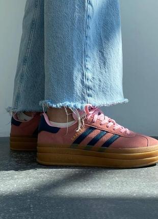 Женские кроссовки adidas gazelle bold platform люкс качество