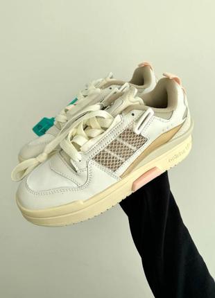 Женские кроссовки adidas forum mod low cloud white beige wonder quartz