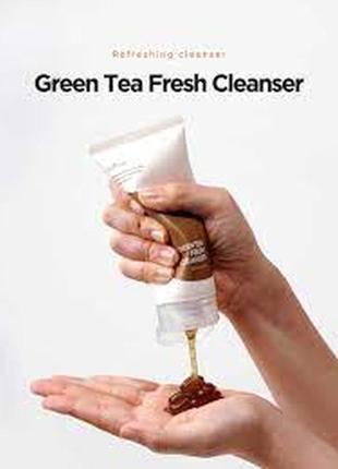 Isntree green tea fresh cleanser гель для умывания на основе зеленого чая2 фото
