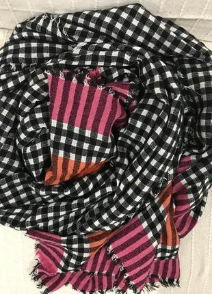 Zara весенний шарф в клетку2 фото