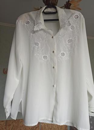 Винтажная белая блузка
