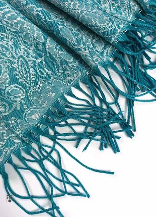 Роскошный палантин кашемир хлопок шарф тканый узор жаккард гобелен пейсли3 фото