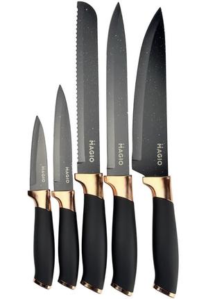 Универсальный набор разных ножей на подставке.2 фото