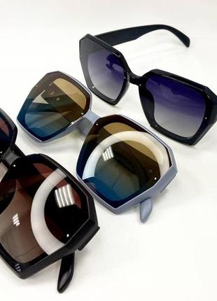 Сонцезахисні окуляри жіночі, сіро-блакитні2 фото