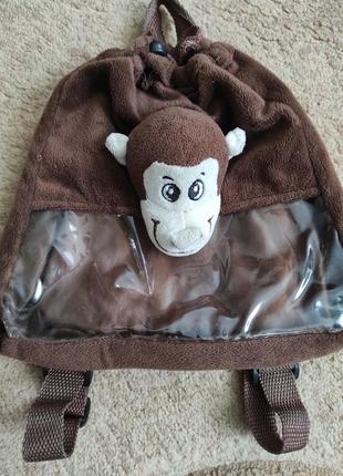 Мягкий плюшевый рюкзачок обезьянка2 фото