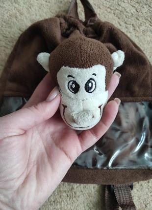 Мягкий плюшевый рюкзачок обезьянка3 фото