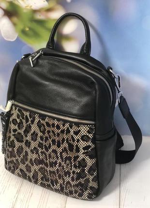 Женская кожаная рюкзак. женская кожаная сумка. polina &amp; beiterou.5 фото
