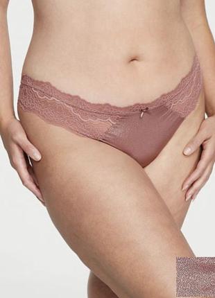 Трусы victoria’s secret блестящие с кружевом