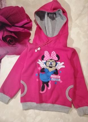 Кофта свитшот реглан с минни маус