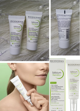 💚bioderma sebium kerato+ gel-cream крем-гель для проблемної шкіри1 фото