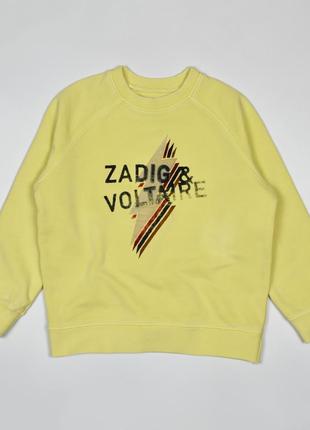 Zadig & voltaire 5 лет свитшот garment dyed кофта реглан свитер желтый2 фото