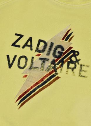 Zadig & voltaire 5 лет свитшот garment dyed кофта реглан свитер желтый3 фото