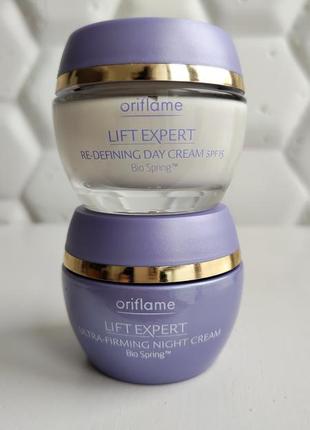 Крем для лица ночной дневной подтягивающий укрепляющий лифтинг oriflame day night lift expert bio spring5 фото