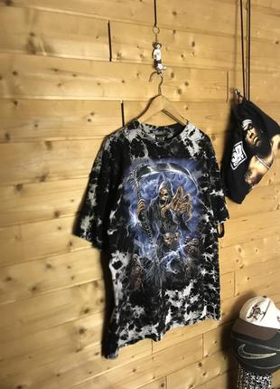 Vintage wild skeleton tie dye футболка