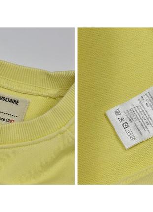 Zadig & voltaire 5 лет свитшот garment dyed кофта реглан свитер желтый5 фото