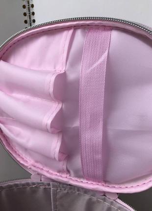 Косметичка вместительная большая чемодан сумка для косметики в горошек горох