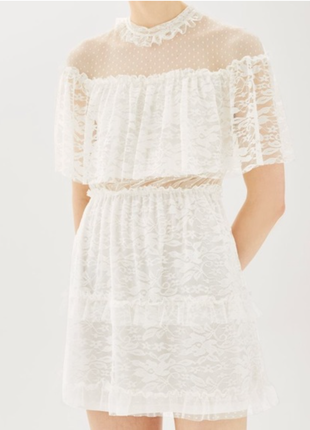 Офигенское белое кружевное платье,платье винтаж для фотосессии р 40/42